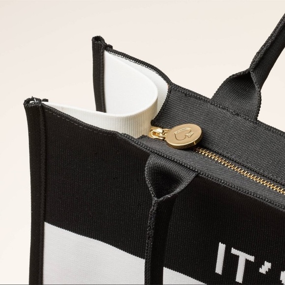 Kate Spade knit color block Black and White Tote Bag NWT - Picture 4 of 14